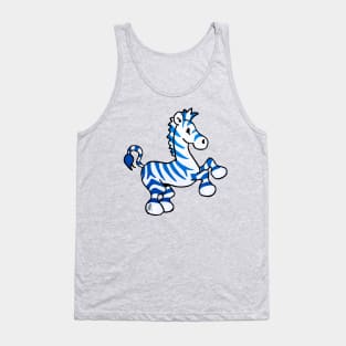 Blue zebra Tank Top